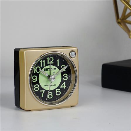 นาฬิกาปลุก RHYTHM CRE823NR18 2.5 นิ้ว สีทอง_5