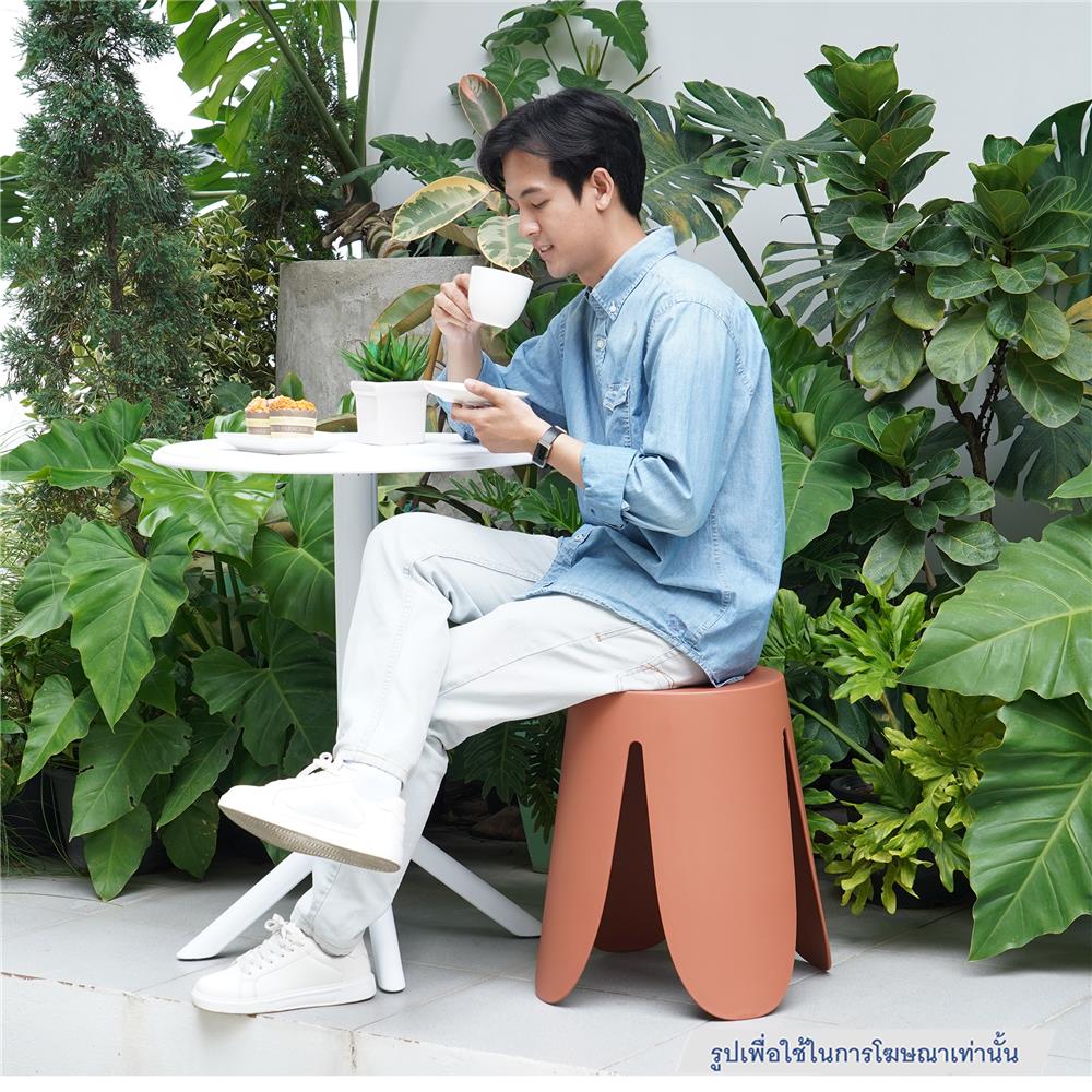 เก้าอี้พลาสติก SPRING KENTA สีส้มอิฐ