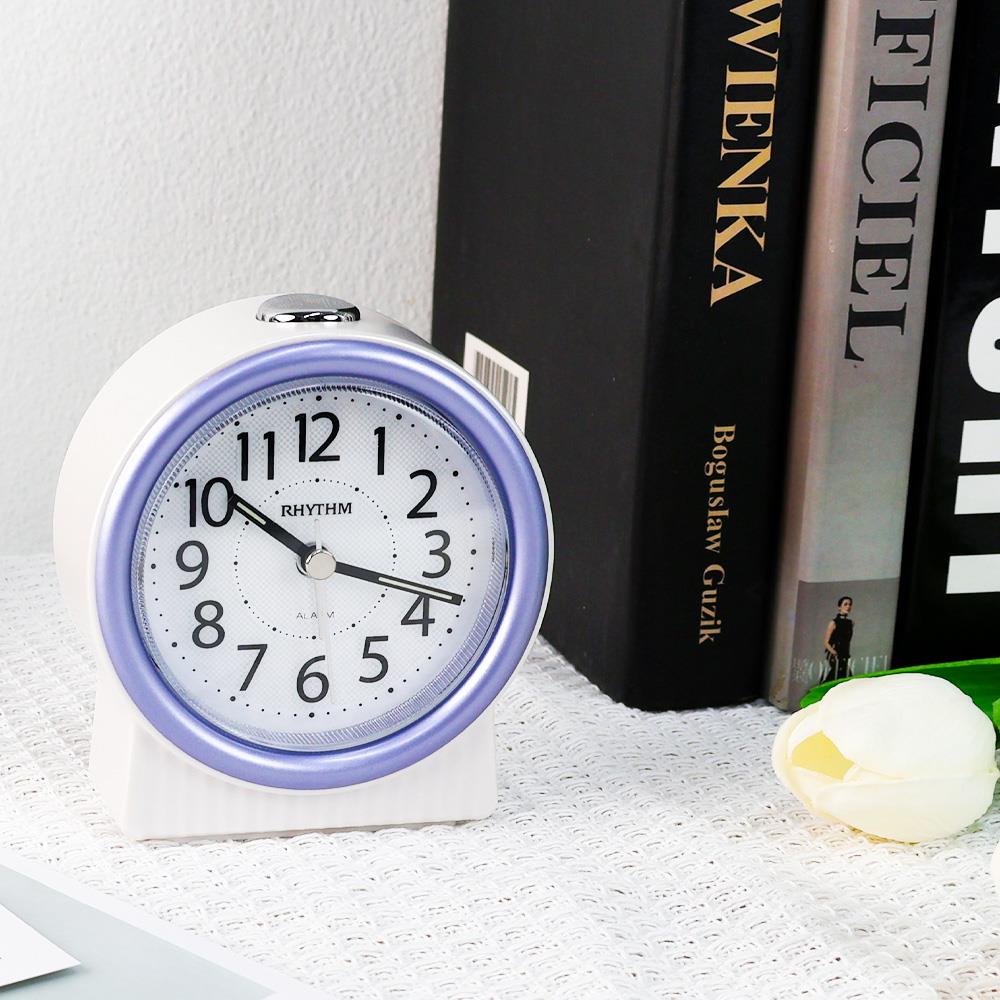 นาฬิกาปลุก RHYTHM CRE317NR12 3.7X4 นิ้ว สีม่วง