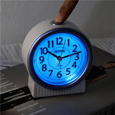 นาฬิกาปลุก RHYTHM CRE317NR12 3.7X4 นิ้ว สีม่วง_4