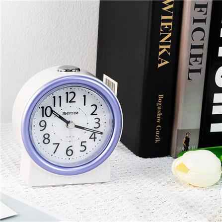 นาฬิกาปลุก RHYTHM CRE317NR12 3.7X4 นิ้ว สีม่วง_5