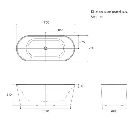 อ่างอาบน้ำ KOHLER K-25165X-P5-0 170 ซม. สีดำ_1
