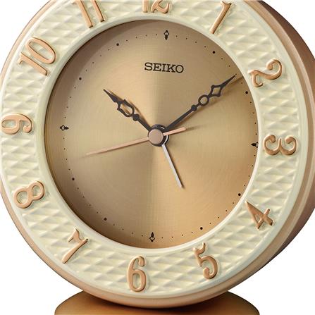 นาฬิกาตั้งโต๊ะ SEIKO CLOCKS QXE066P 4.3X4.7 นิ้ว สี PINK GOLD_1