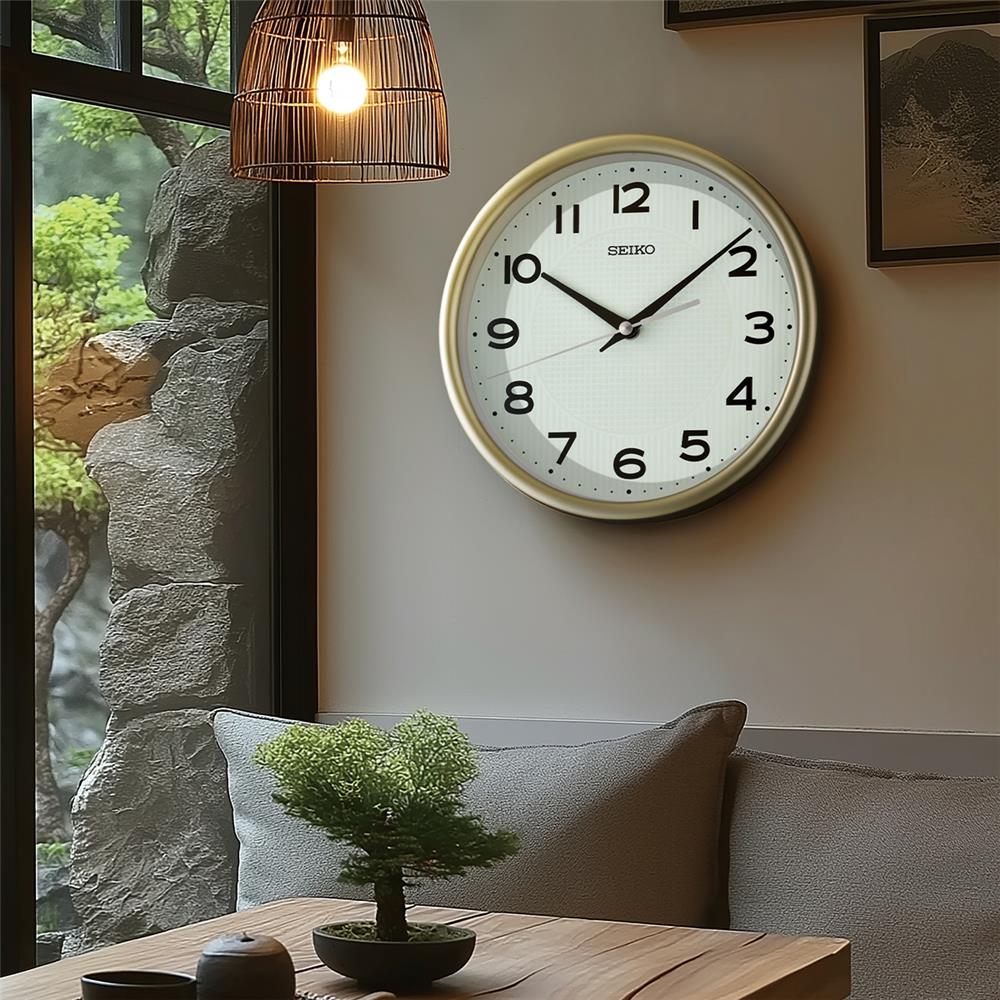 นาฬิกาแขวน SEIKO CLOCKS QXA836G 8.5 นิ้ว สีทอง