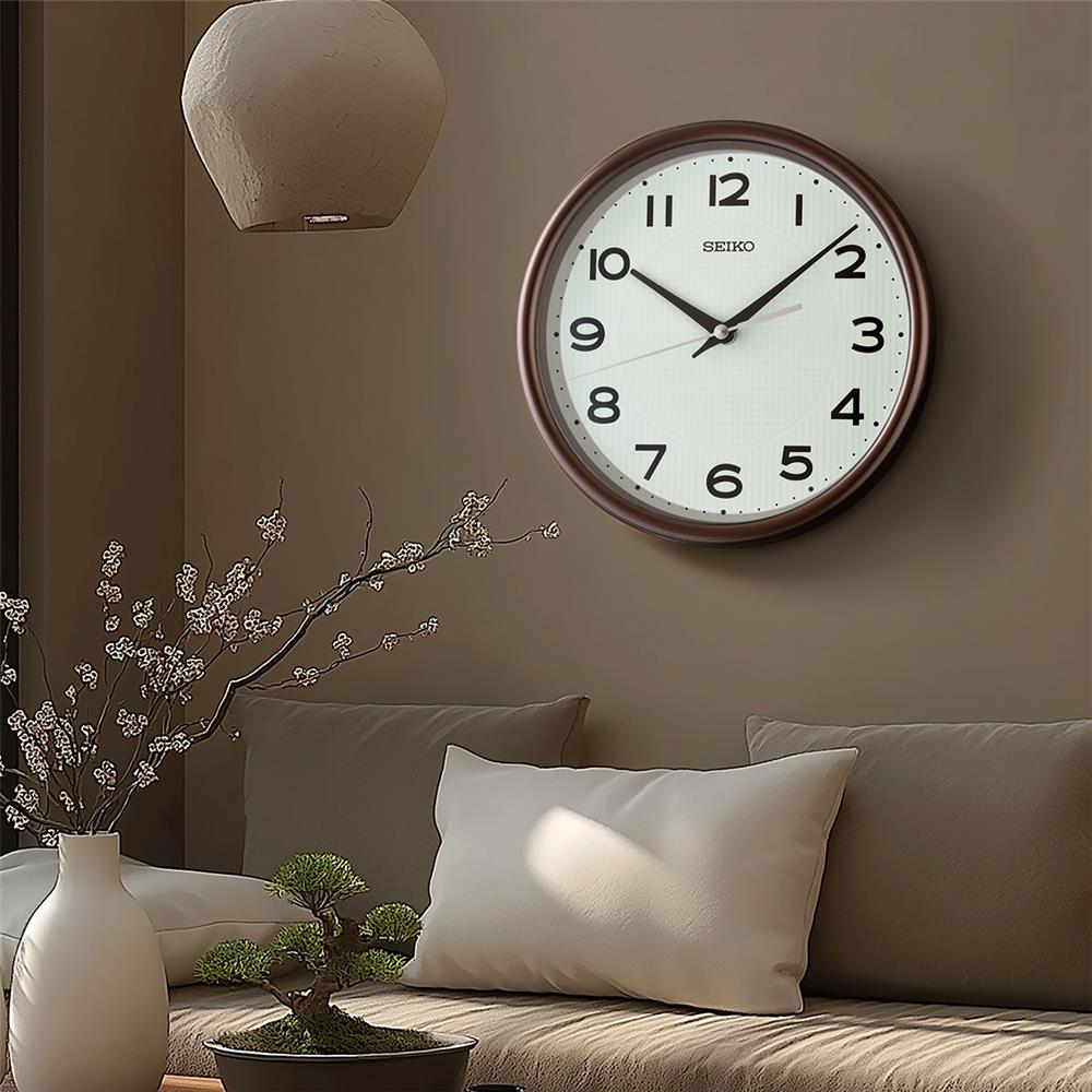 นาฬิกาแขวน SEIKO CLOCKS QXA836B 8.5 นิ้ว สีน้ำตาล