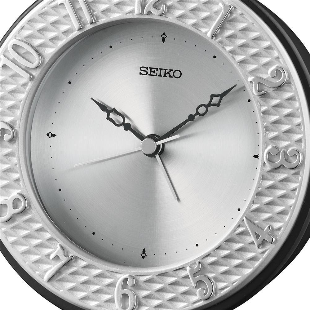 นาฬิกาตั้งโต๊ะ SEIKO CLOCKS QXE066K 4.3X4.7 นิ้ว สีเงิน