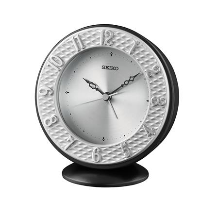 นาฬิกาตั้งโต๊ะ SEIKO CLOCKS QXE066K 4.3X4.7 นิ้ว สีเงิน