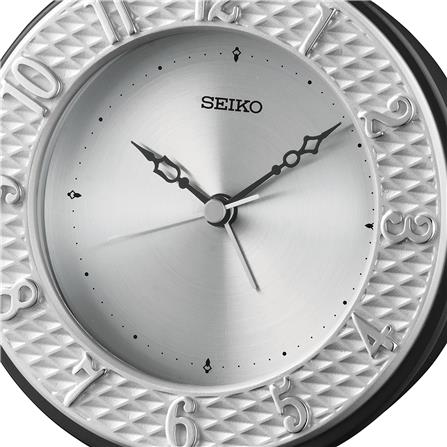 นาฬิกาตั้งโต๊ะ SEIKO CLOCKS QXE066K 4.3X4.7 นิ้ว สีเงิน_1