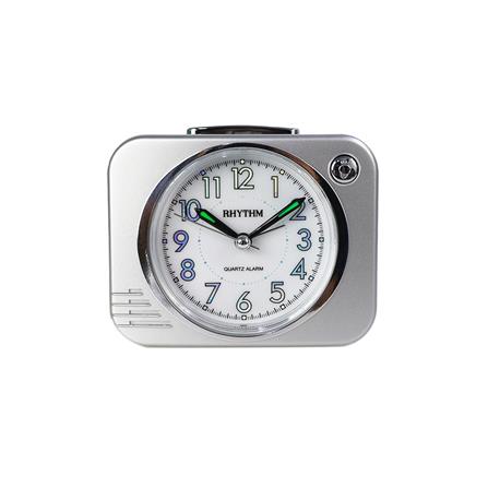 นาฬิกาปลุก RHYTHM CRA827NR66 4.2X3.7 นิ้ว สีเงิน_0