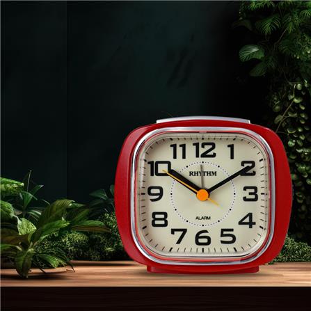 นาฬิกาปลุก RHYTHM CRE847WR01 4 นิ้ว สีแดง_5
