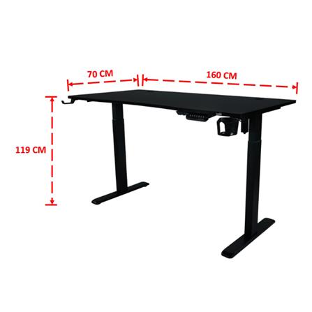 โต๊ะเกมมิ่งปรับระดับไฟฟ้า BEWELL TBS05 TOP05-160 ACC05-BK 160 ซม. สีดำ_12