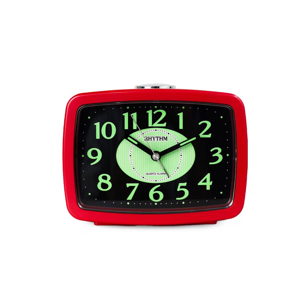 นาฬิกาปลุก RHYTHM CRA630NR01 4.9X4 นิ้ว สีแดง