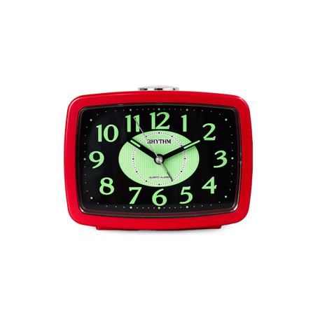 นาฬิกาปลุก RHYTHM CRA630NR01 4.9X4 นิ้ว สีแดง_0