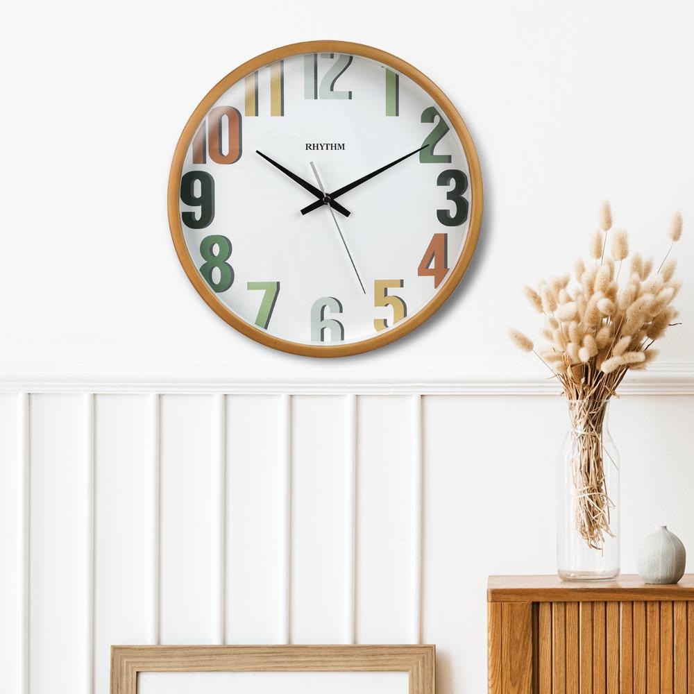 นาฬิกาแขวน RHYTHM CMG140NR06 12 นิ้ว สีน้ำตาล