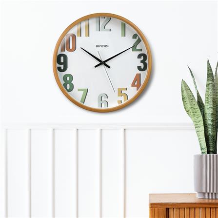 นาฬิกาแขวน RHYTHM CMG140NR06 12 นิ้ว สีน้ำตาล_5