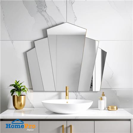 กระจกเงาตกแต่ง MOYA HP-2025 90x89.5 ซม. สีเงิน_4