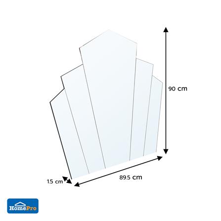 กระจกเงาตกแต่ง MOYA HP-2025 90x89.5 ซม. สีเงิน_6