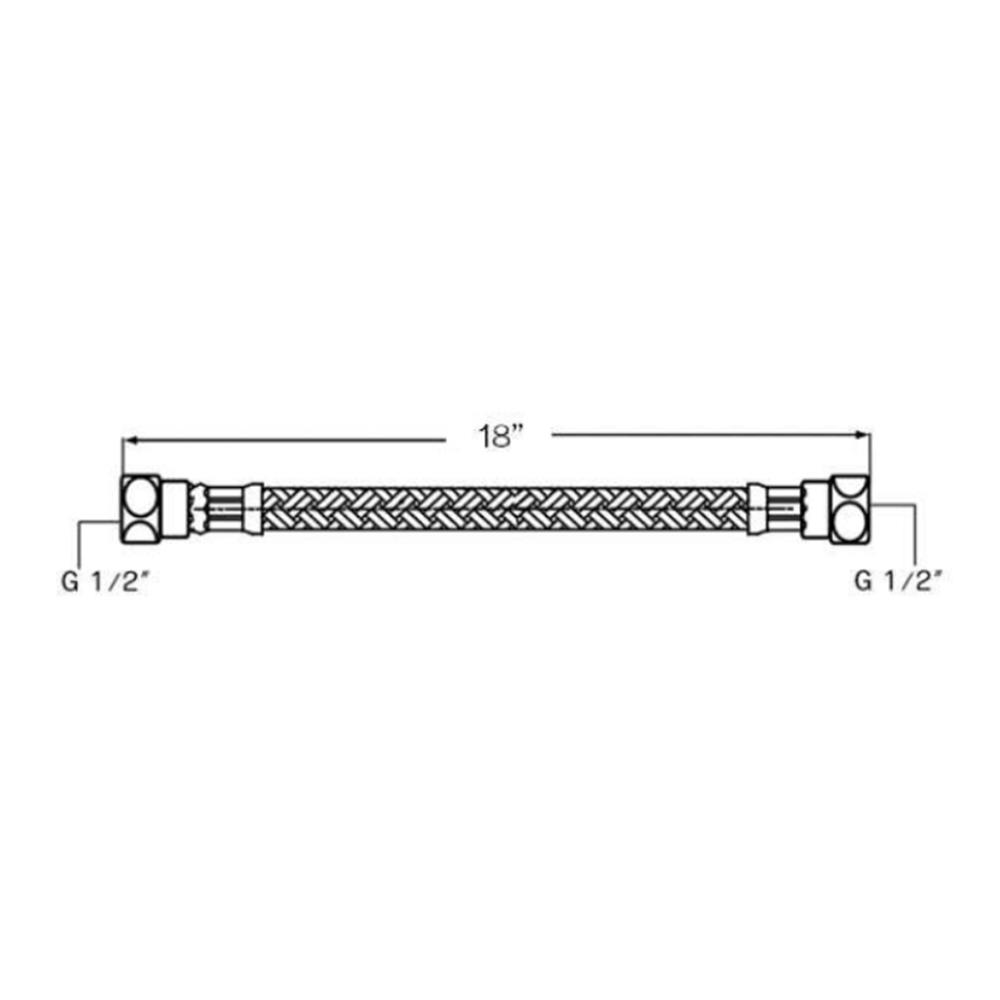 สายน้ำดีสเตนเลส 18 นิ้ว COTTO F933001