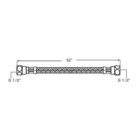สายน้ำดีสเตนเลส 18 นิ้ว COTTO F933001_3