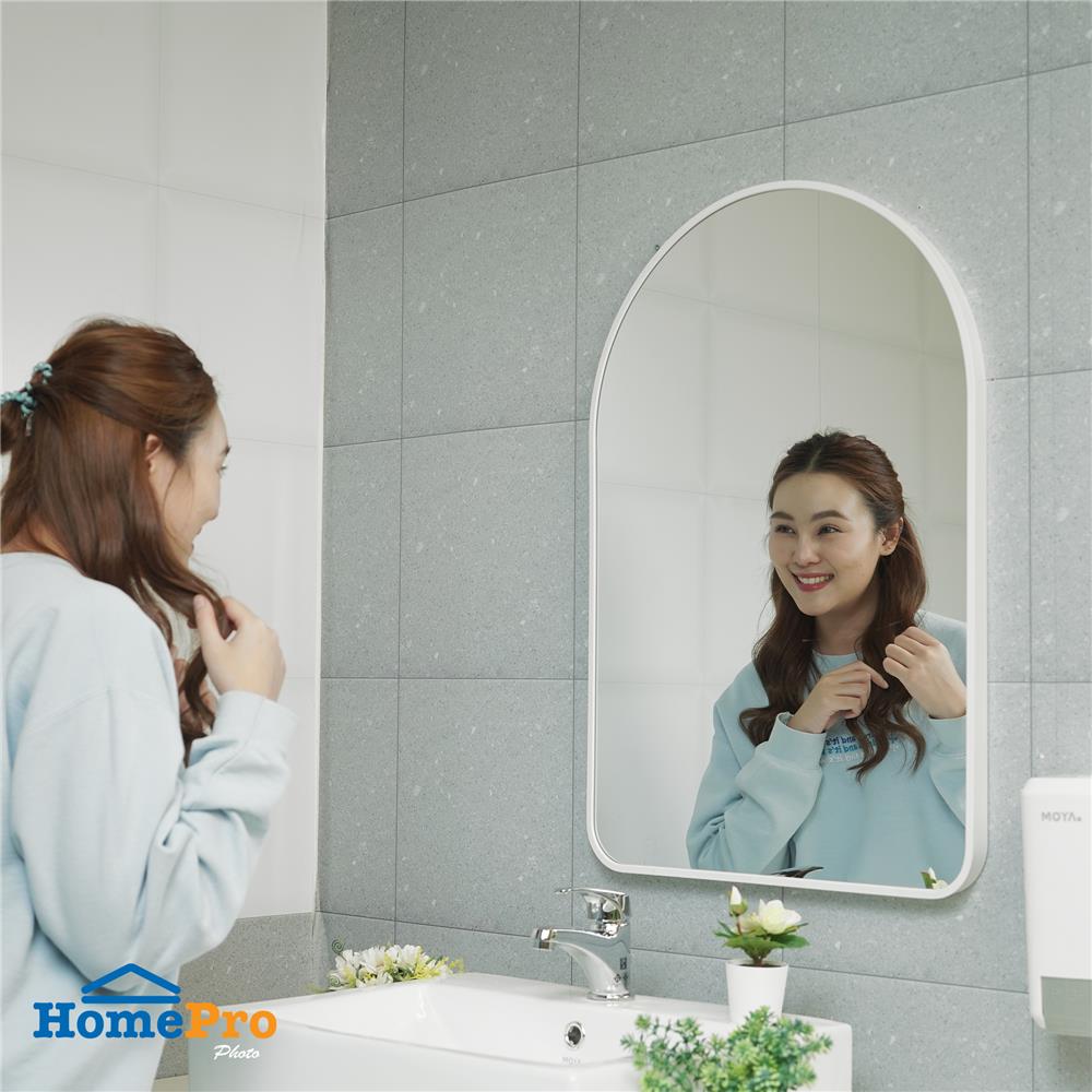กระจกเงาตกแต่ง MOYA HP-2025-WH 51x75 ซม. สีขาว