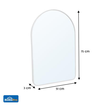 กระจกเงาตกแต่ง MOYA HP-2025-WH 51x75 ซม. สีขาว_6