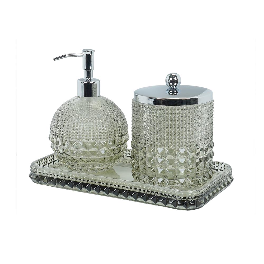 ชุดกระปุกห้องน้ำแก้ว MOYA GB24120-3