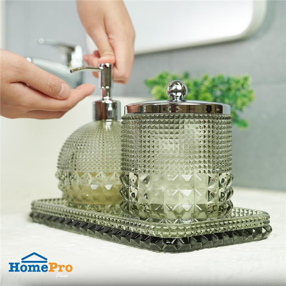 ชุดกระปุกห้องน้ำแก้ว MOYA GB24120-3