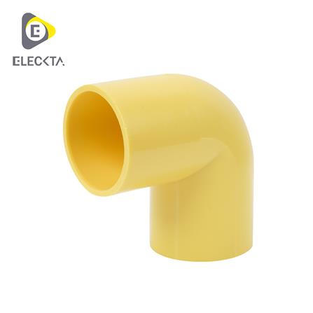 ข้องอ 90 องศา ร้อยสาย ELECKTA 1 นิ้ว สีเหลือง (แพ็ก 2 ชิ้น)_0