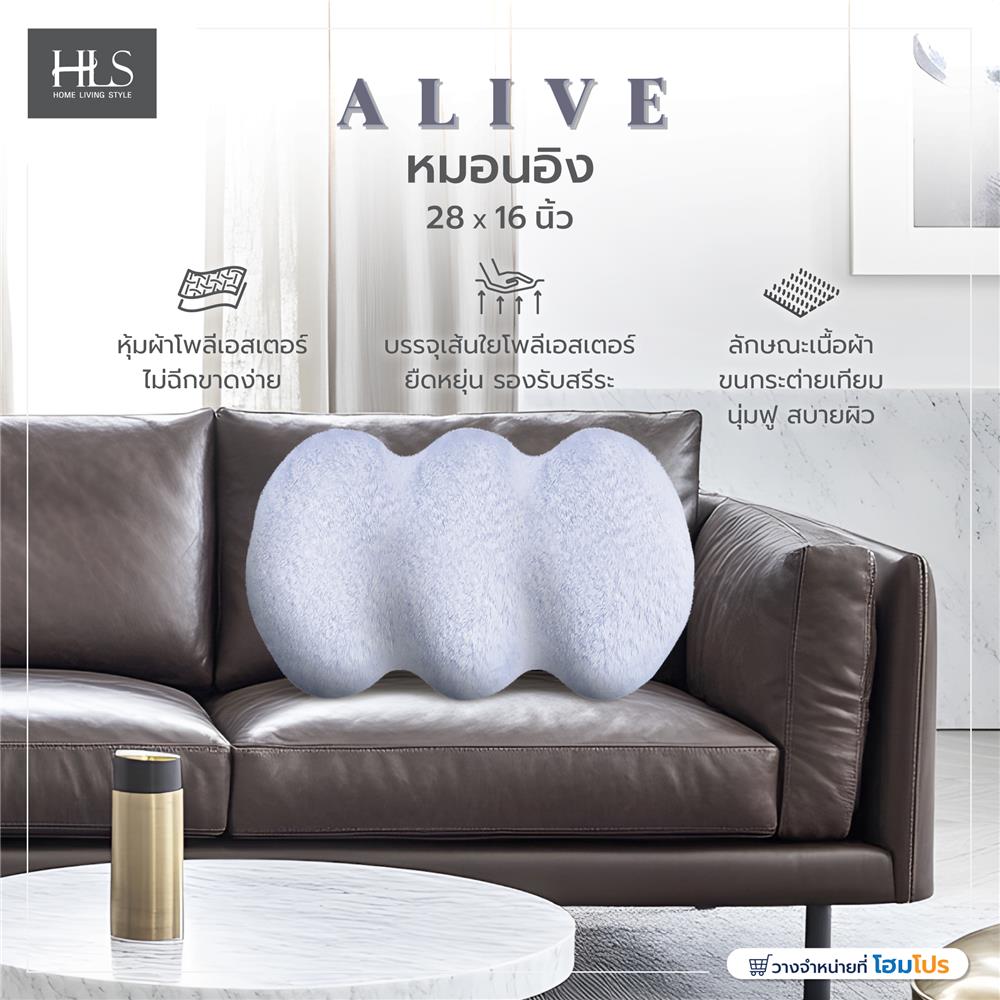 หมอนอิง HOME LIVING STYLE ALIVE 28X16 นิ้ว สีม่วง
