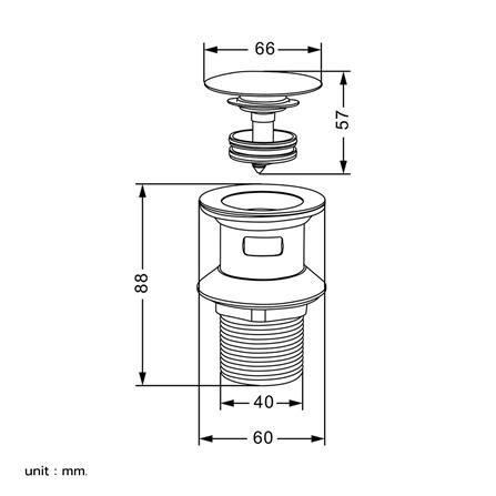 สะดืออ่างล้างหน้าแบบกด MOYA DR-1_3