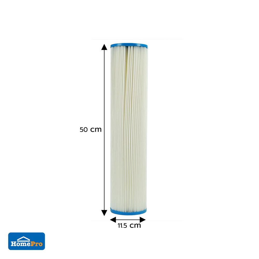 ไส้กรองจีบมีตาข่าย VALINA 20X4.5 นิ้ว ขนาด 10 ไมครอน