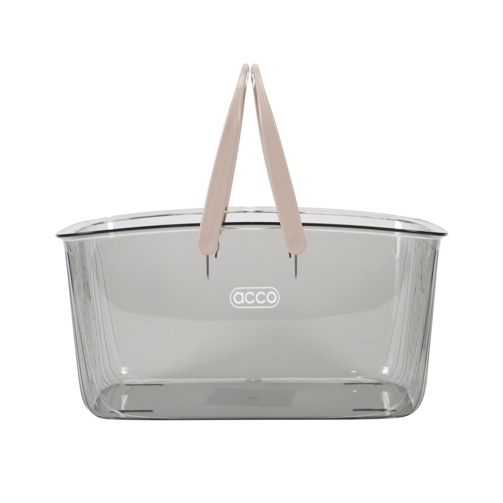 ถังหูหิ้ว ACCO KLEAR 30X20X15 ซม. สีเทาใส