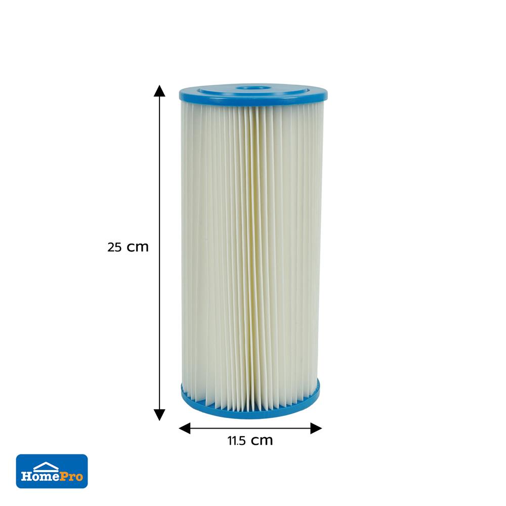 ไส้กรองแบบจีบมีตาข่าย VALINA 10X4.5 นิ้ว ขนาด 10 ไมครอน