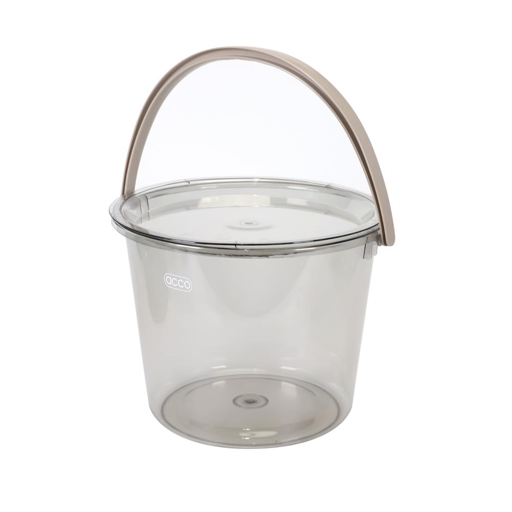 ชุดกะละมังถังน้ำ ACCO KLEAR 11.5 ลิตร สีเทาใส