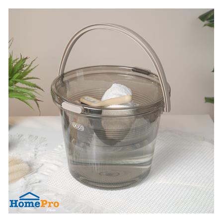 ชุดกะละมังถังน้ำ ACCO KLEAR 11.5 ลิตร สีเทาใส_6