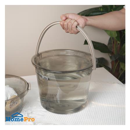 ชุดกะละมังถังน้ำ ACCO KLEAR 11.5 ลิตร สีเทาใส_7