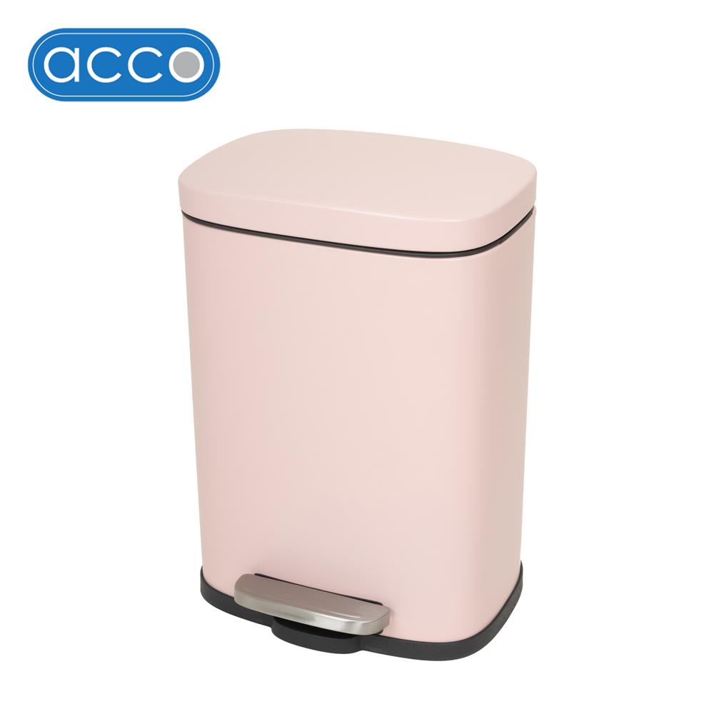 ถังขยะเหยียบเหลี่ยม ACCO TAFIA 5 ลิตร สีชมพู
