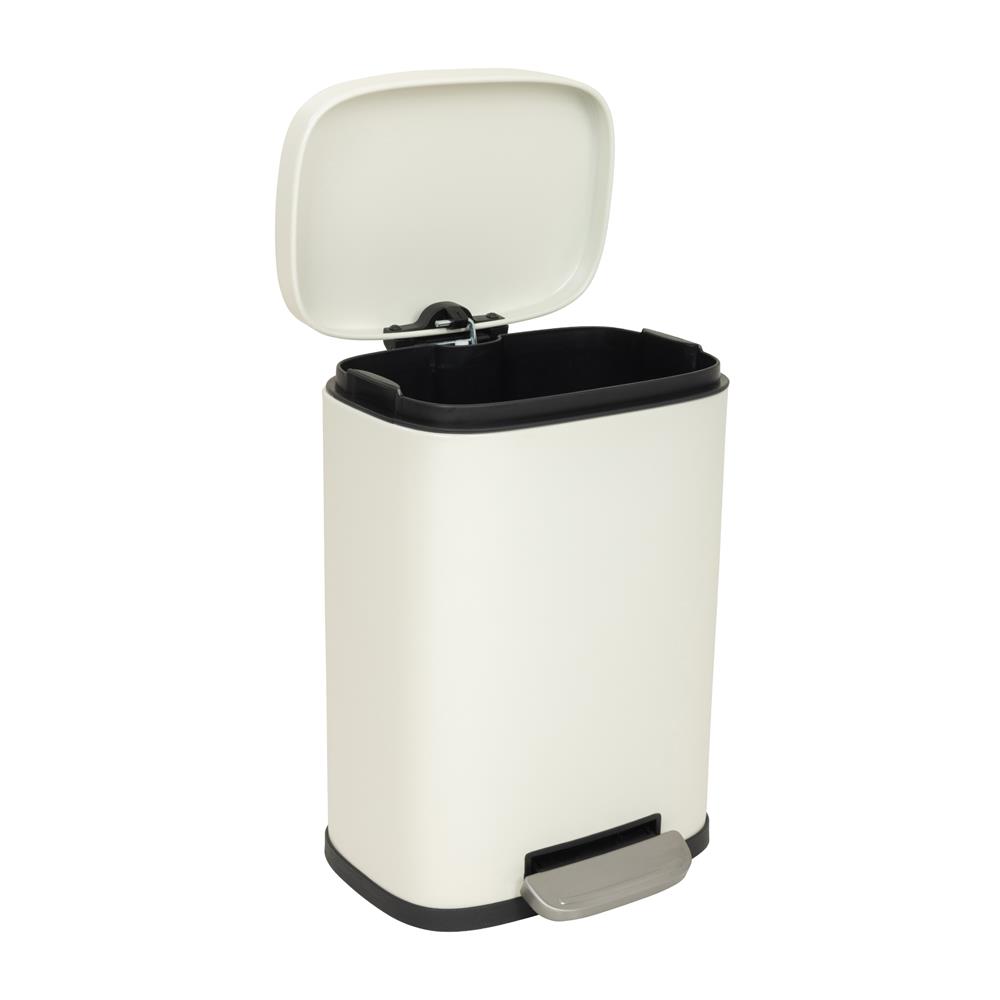 ถังขยะเหยียบเหลี่ยม ACCO TAFIA 12 ลิตร สีครีม