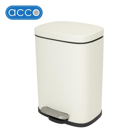 ถังขยะเหยียบเหลี่ยม ACCO TAFIA 12 ลิตร สีครีม_0