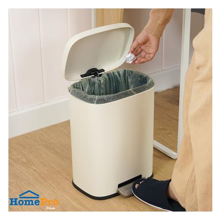ถังขยะเหยียบเหลี่ยม ACCO TAFIA 12 ลิตร สีครีม_5