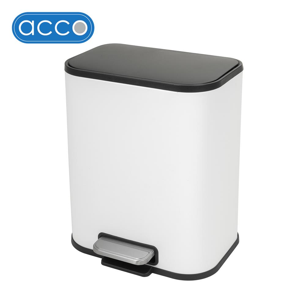 ถังขยะเหยียบเหลี่ยม ACCO SLOW STYLISH 5 ลิตร สีขาว_0