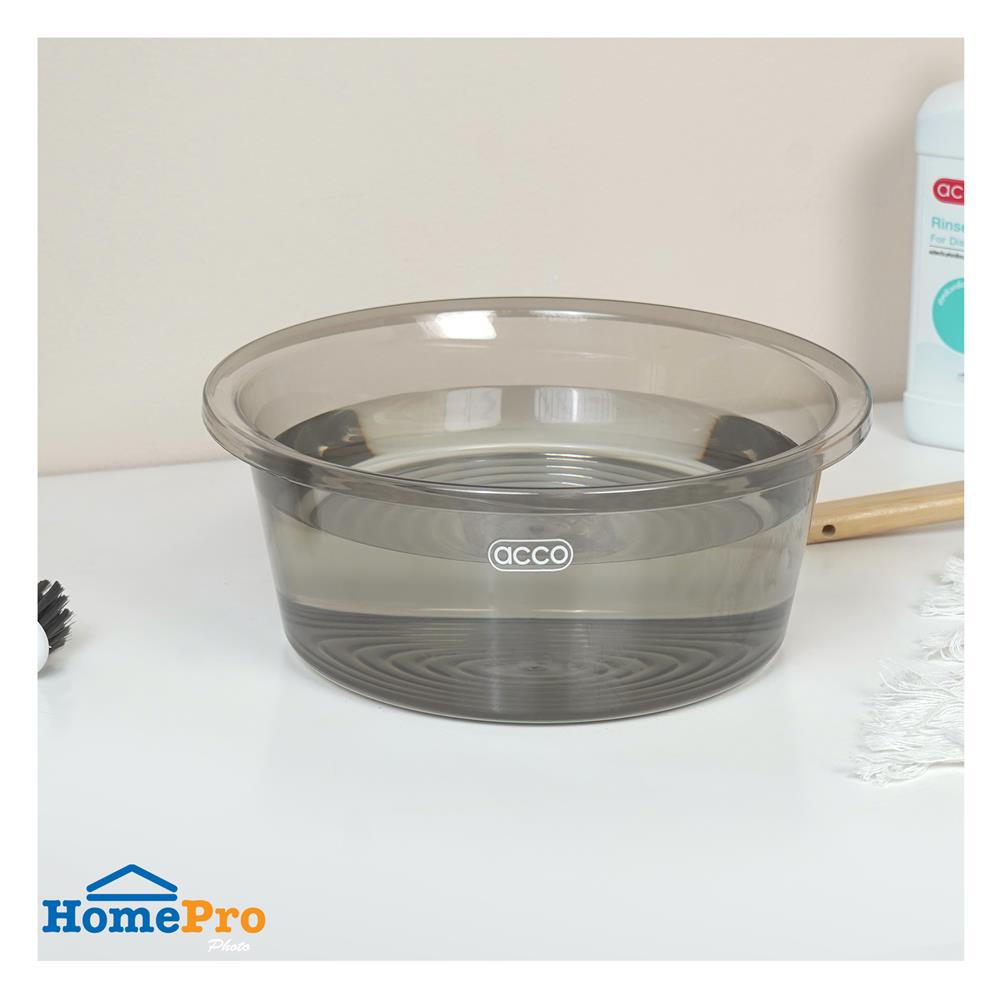 กะละมังกลม ACCO KLEAR 31 ซม. สีเทาใส