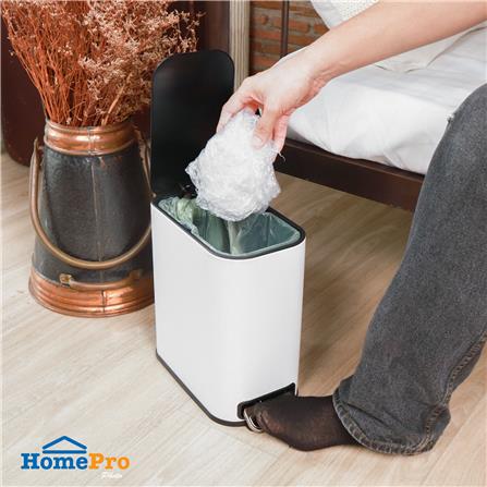 ถังขยะเหยียบเหลี่ยม ACCO SLOW STYLISH 5 ลิตร สีขาว_5