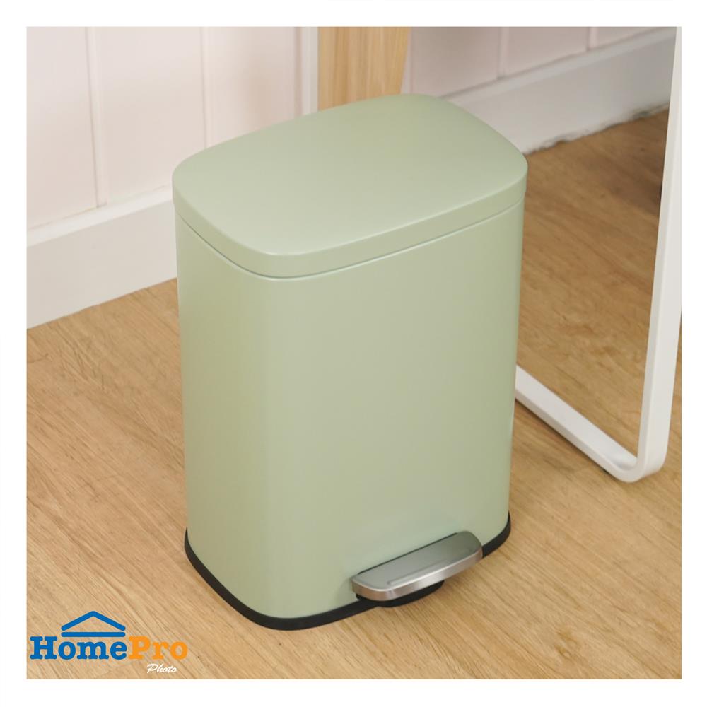 ถังขยะเหยียบเหลี่ยม ACCO TAFIA 12 ลิตร สีเขียว