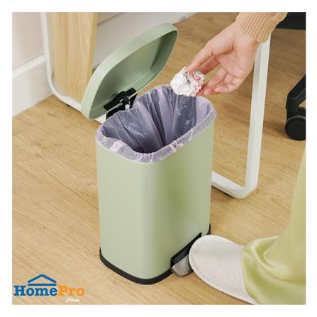 ถังขยะเหยียบเหลี่ยม ACCO TAFIA 5 ลิตร สีเขียว_5