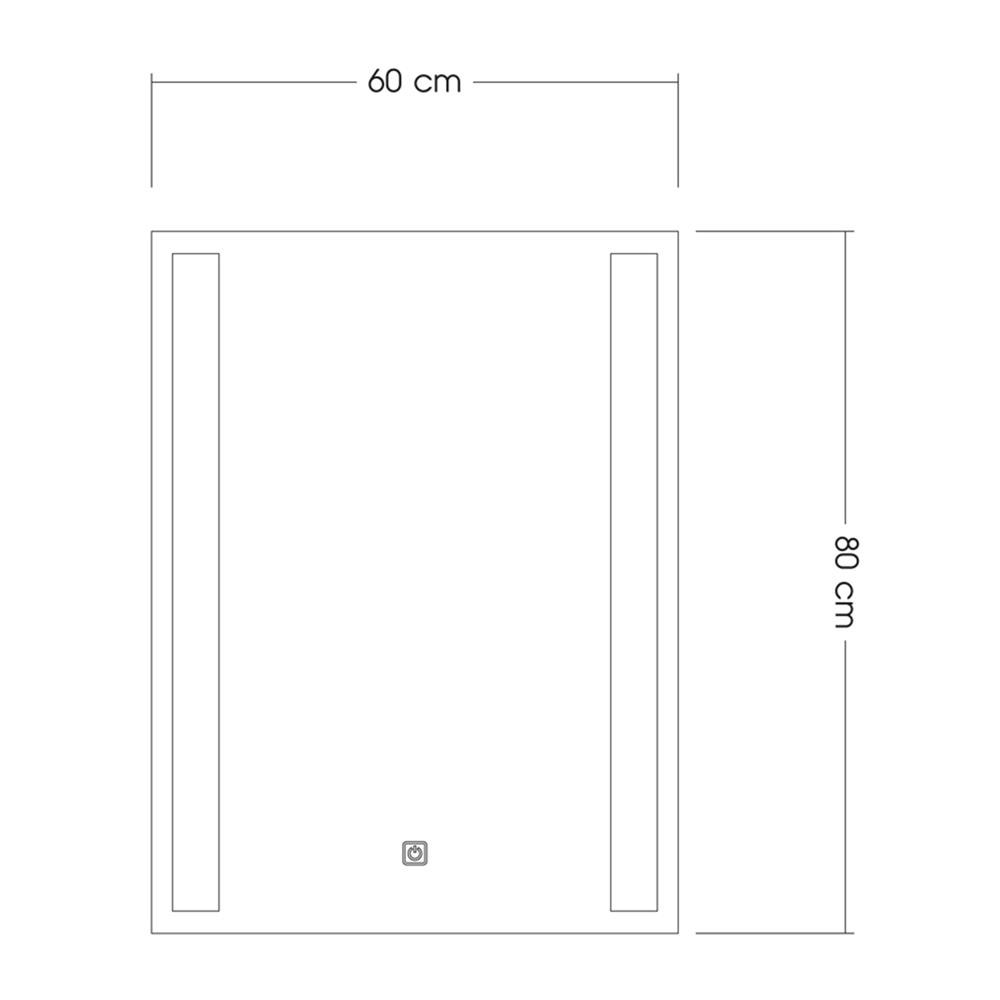 กระจกเงาตกแต่ง LED WSP MLD-2 60x80 ซม.