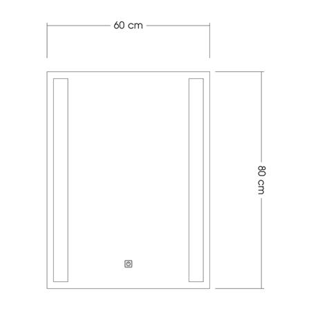 กระจกเงาตกแต่ง LED WSP MLD-2 60x80 ซม._6