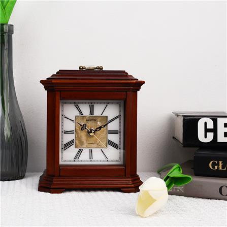 นาฬิกาตั้งโต๊ะ RHYTHM CRG114NR06 6.1X7.7 นิ้ว สีน้ำตาล_5