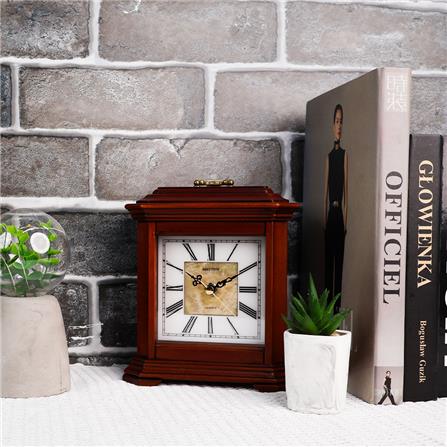 นาฬิกาตั้งโต๊ะ RHYTHM CRG114NR06 6.1X7.7 นิ้ว สีน้ำตาล_6