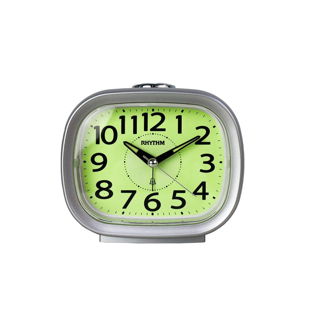 นาฬิกาปลุก RHYTHM CRA846NR19 4.4X3.8 นิ้ว สีเงิน/แดง